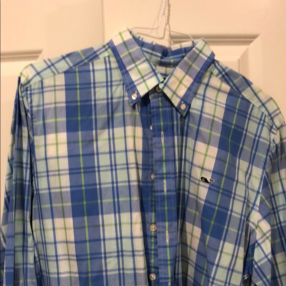 Vineyard Vines slim-fit whale shirt.